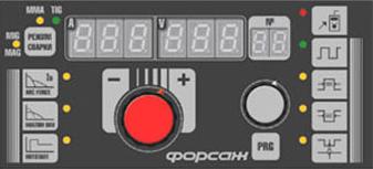Расширенная панель сварочного полуавтомата ФОРСАЖ-502